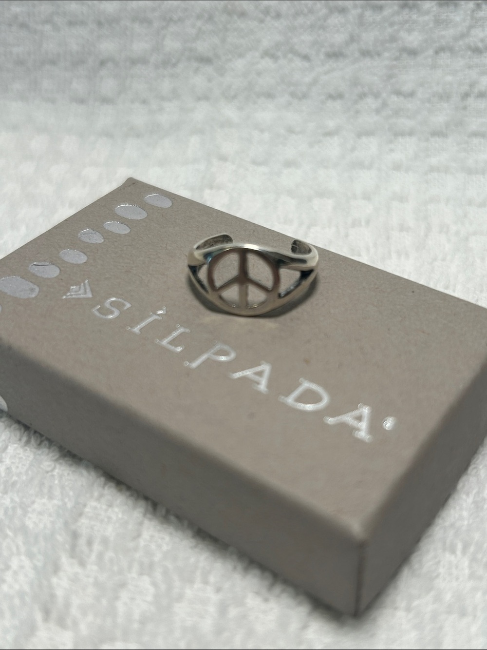 ☮️Rare Silpada Peace Sign Toe or Midi Ring☮️ - Picture 3 of 8